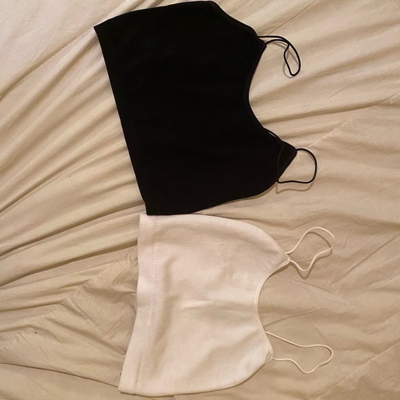 PAIR black & white tank top cami - Picture 6 of 8